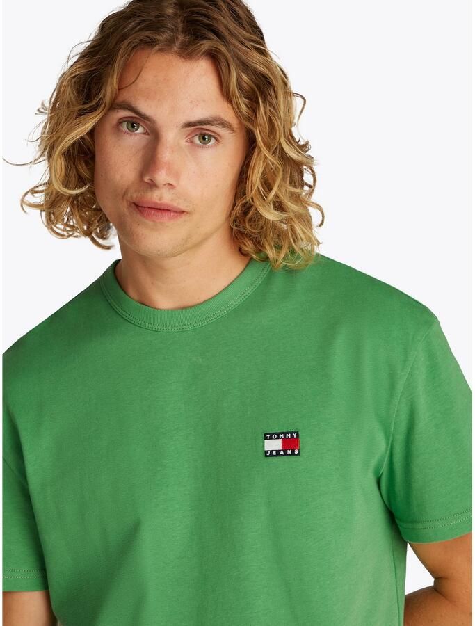 Tommy Jeans Groene Katoenen Ronde Hals T-Shirt Green Heren - Foto 2