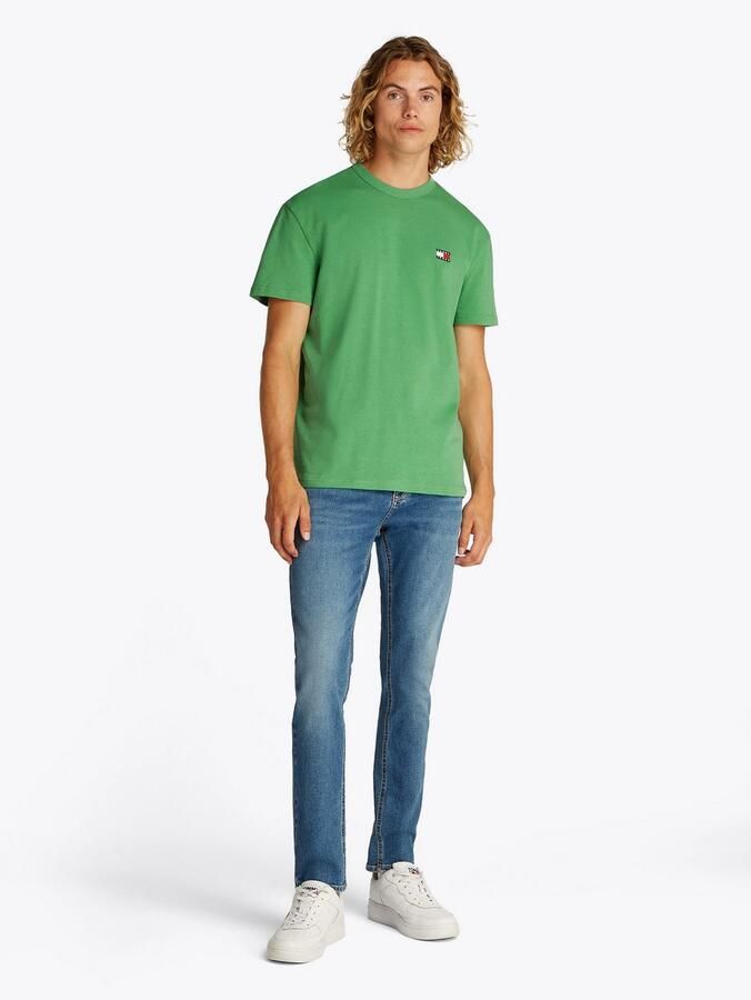 Tommy Jeans Groene Katoenen Ronde Hals T-Shirt Green Heren - Foto 4