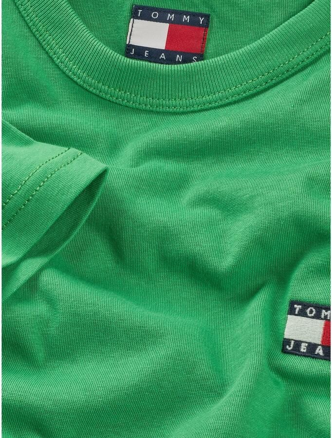 Tommy Jeans Groene Katoenen Ronde Hals T-Shirt Green Heren - Foto 3