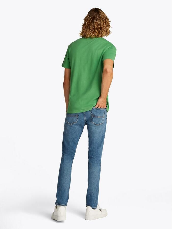 Tommy Jeans Groene Katoenen Ronde Hals T-Shirt Green Heren - Foto 5