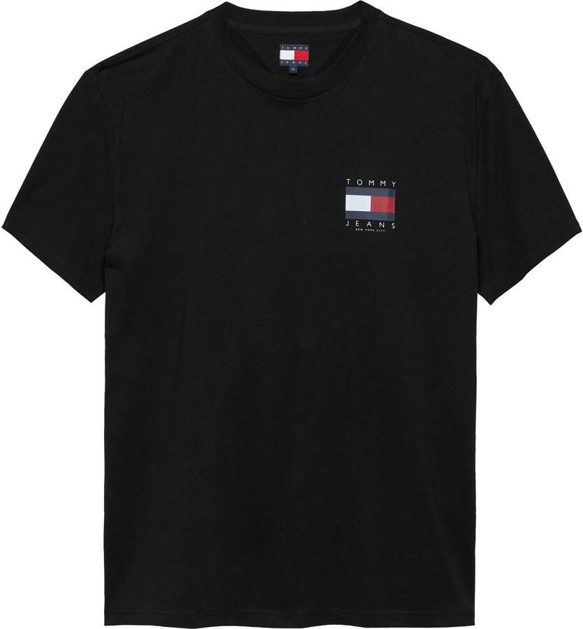 TOMMY JEANS Heren Polo's & T-shirts Tjm Reg Flag Graph Bckorint T Ext Zwart - Foto 7