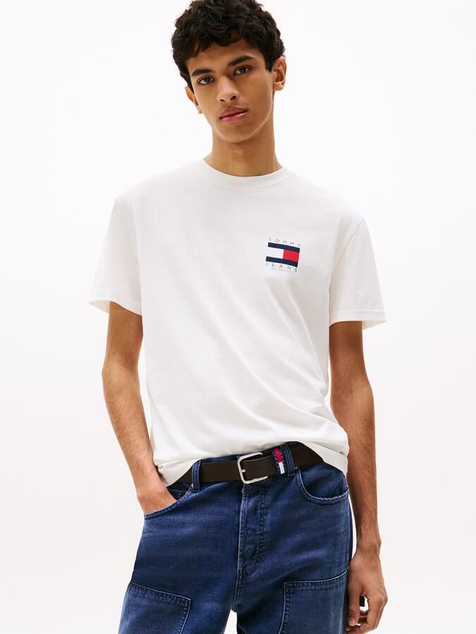 TOMMY JEANS Heren Polo's & T-shirts Tjm Reg Flag Graph Bckorint T Ext Ecru - Foto 11