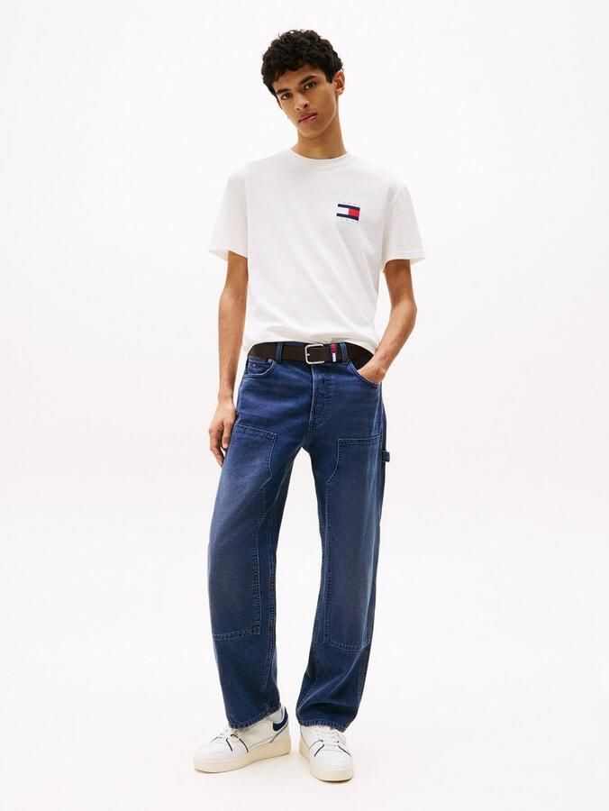 TOMMY JEANS Heren Polo's & T-shirts Tjm Reg Flag Graph Bckorint T Ext Ecru - Foto 9