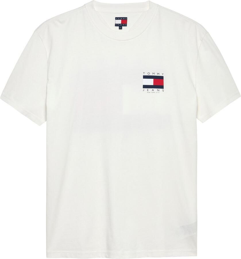 TOMMY JEANS Heren Polo's & T-shirts Tjm Reg Flag Graph Bckorint T Ext Ecru - Foto 6