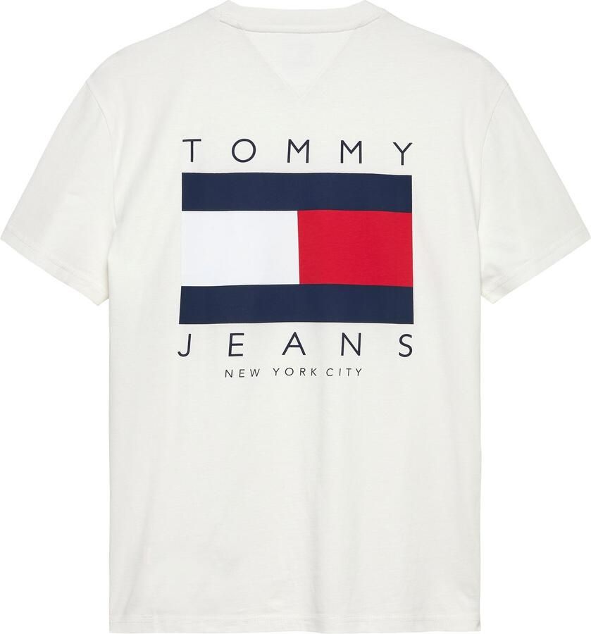 TOMMY JEANS Heren Polo's & T-shirts Tjm Reg Flag Graph Bckorint T Ext Ecru - Foto 7