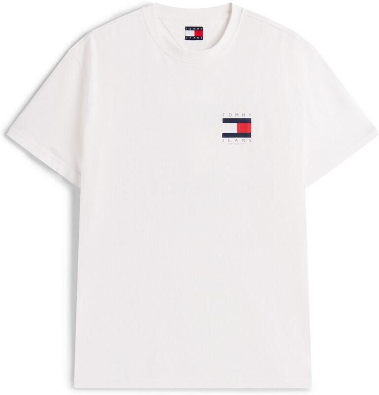 TOMMY JEANS Heren Polo's & T-shirts Tjm Reg Flag Graph Bckorint T Ext Ecru - Foto 8