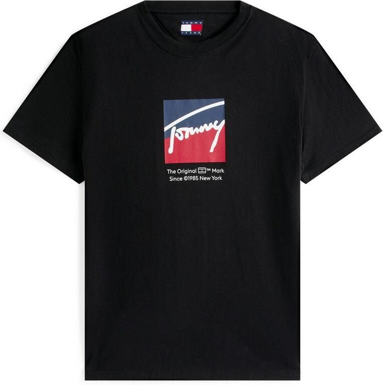 Tommy Jeans T-shirt Korte Mouw Graphic Print Signature Logo T-Shirt Black - Foto 3