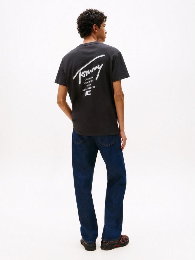 TOMMY JEANS T-shirt TJM SIGN CITY TEE EXT Ronde hals regular fit grote rugprint - Foto 3