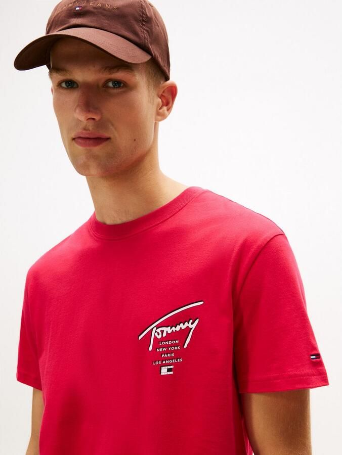 TOMMY JEANS T-shirt TJM SIGN CITY TEE EXT Ronde hals regular fit grote rugprint - Foto 2