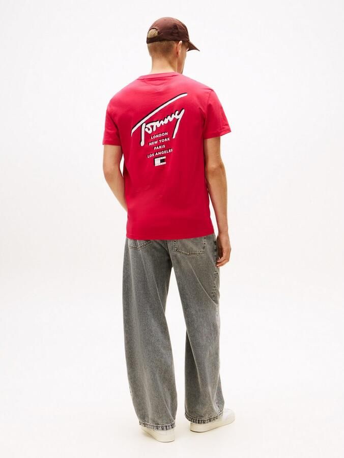 TOMMY JEANS T-shirt TJM SIGN CITY TEE EXT Ronde hals regular fit grote rugprint - Foto 4