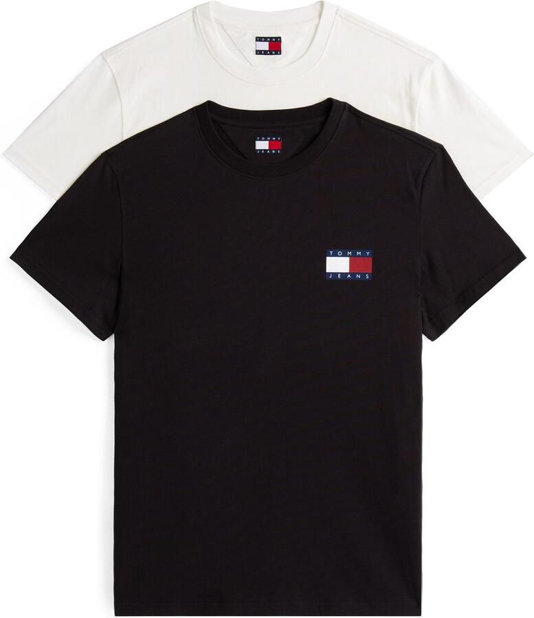 TOMMY JEANS T-shirt TJM SLIM 2PACK ESS FLAG TEE (2-delig) - Foto 4