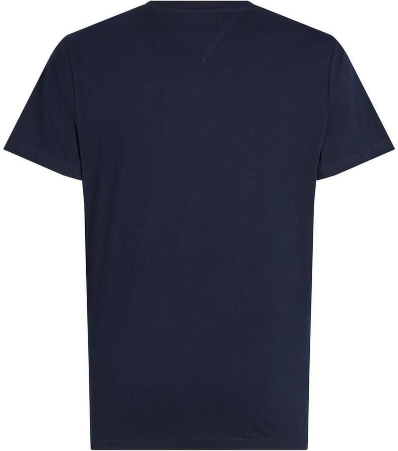 Tommy Jeans slim fit T-shirt ESSENTIAL FLAG donkerblauw