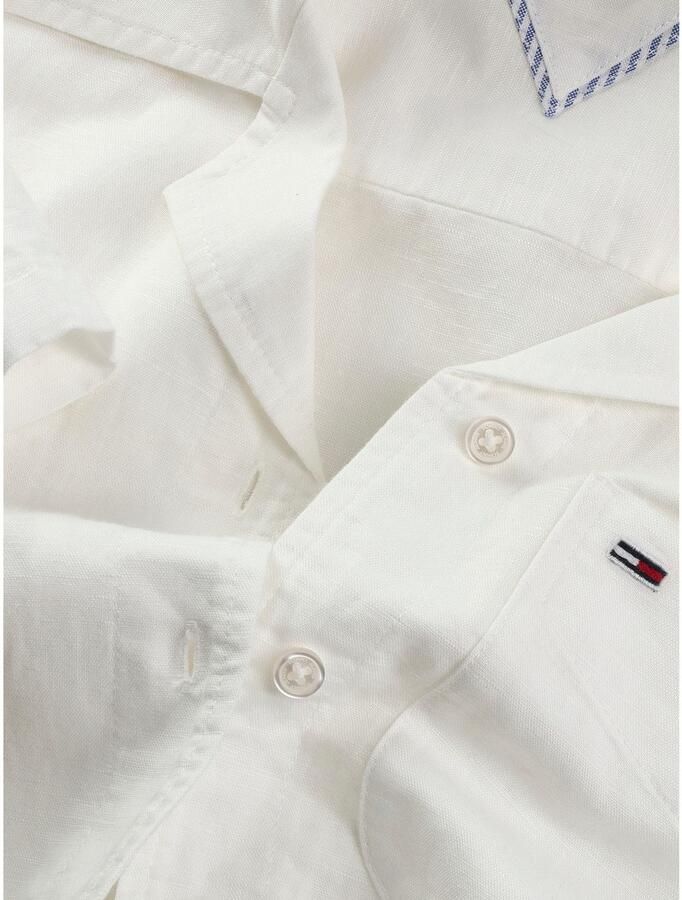 TOMMY JEANS T-shirt TJW CRP LINEN SS SHIRT met borstzak logo-borduursel - Foto 7