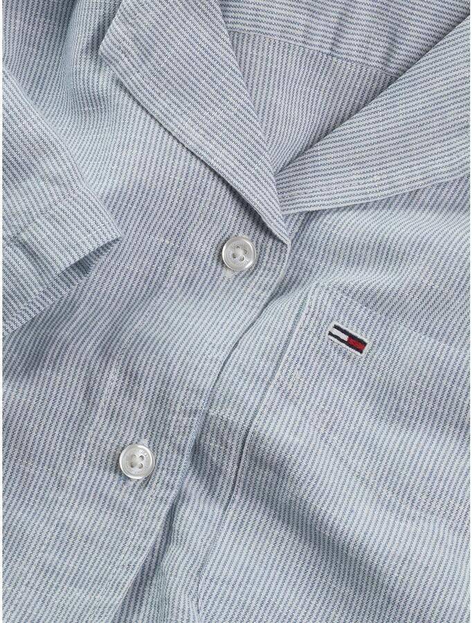 TOMMY JEANS T-shirt TJW CRP LINEN SS SHIRT met borstzak logo-borduursel - Foto 3