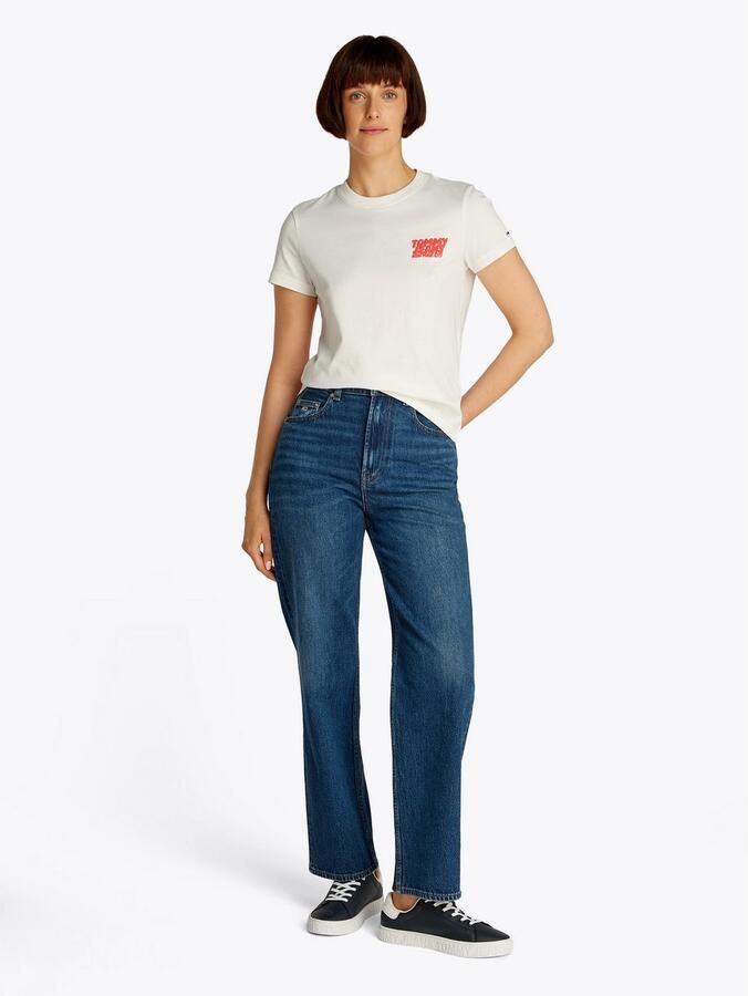 Tommy Jeans Regular fit T-shirt van puur katoen model 'BUBBLE' - Foto 5