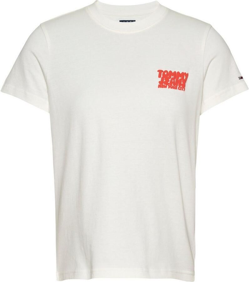 Tommy Jeans Regular fit T-shirt van puur katoen model 'BUBBLE'