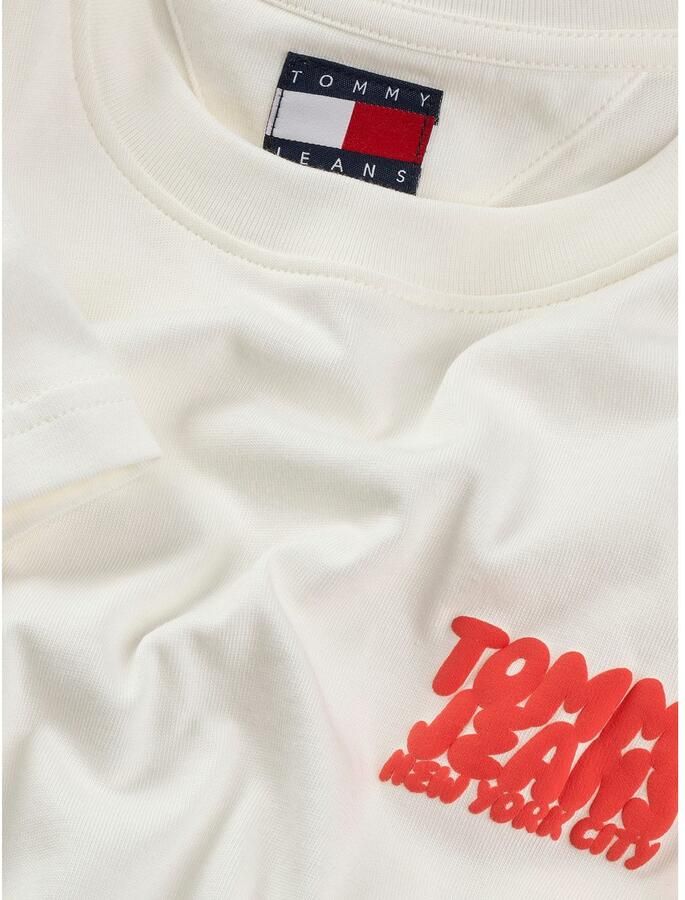 Tommy Jeans Regular fit T-shirt van puur katoen model 'BUBBLE' - Foto 3