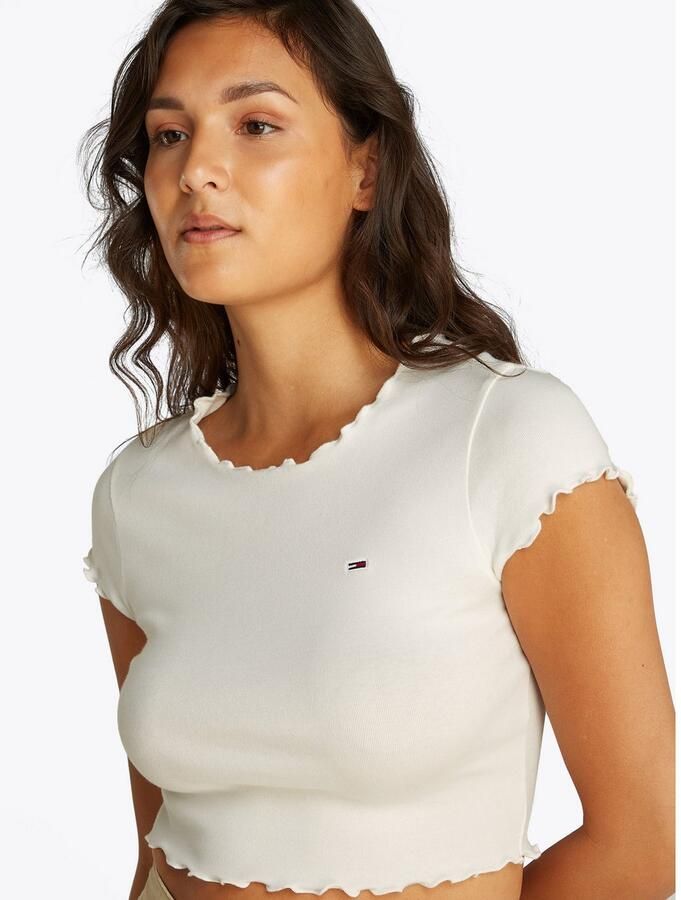 Tommy Jeans Slim fit T-shirt van een mix van katoen en elastaan - Foto 2