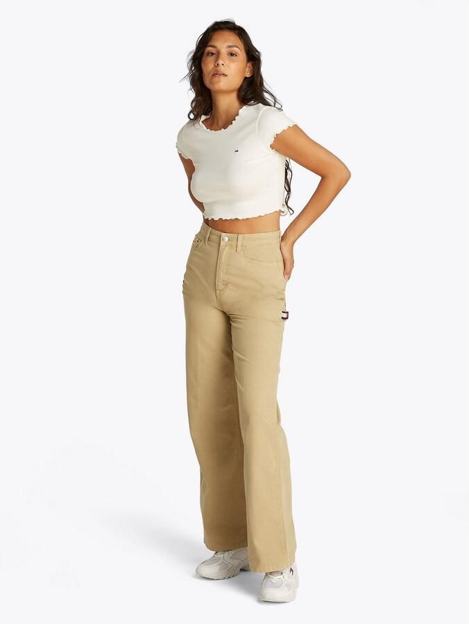 Tommy Jeans Slim fit T-shirt van een mix van katoen en elastaan - Foto 4