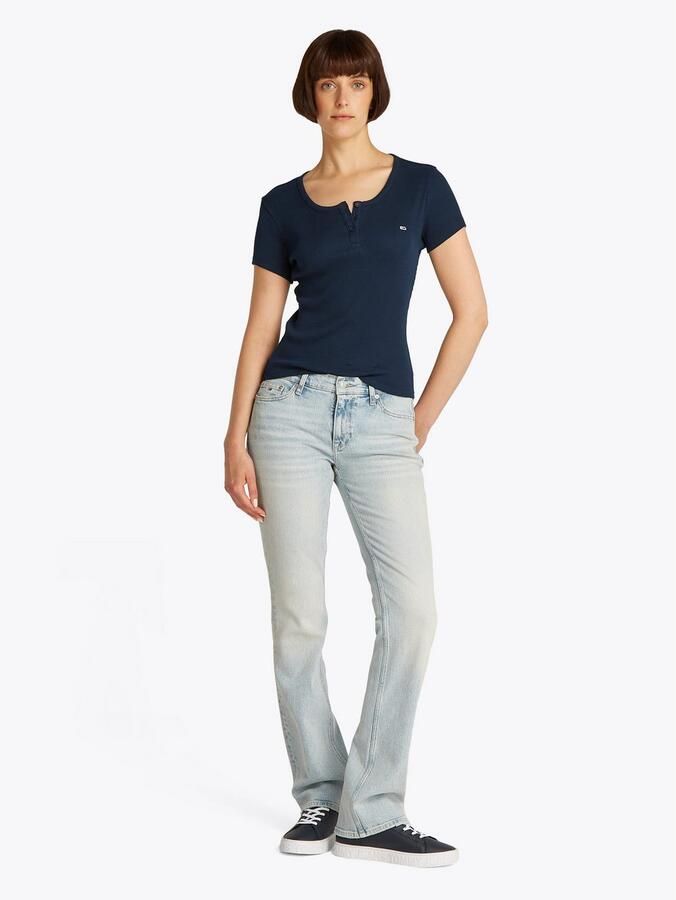 TOMMY JEANS T-shirt TJW SLIM BUTTON RIB C-NECK SS - Foto 4
