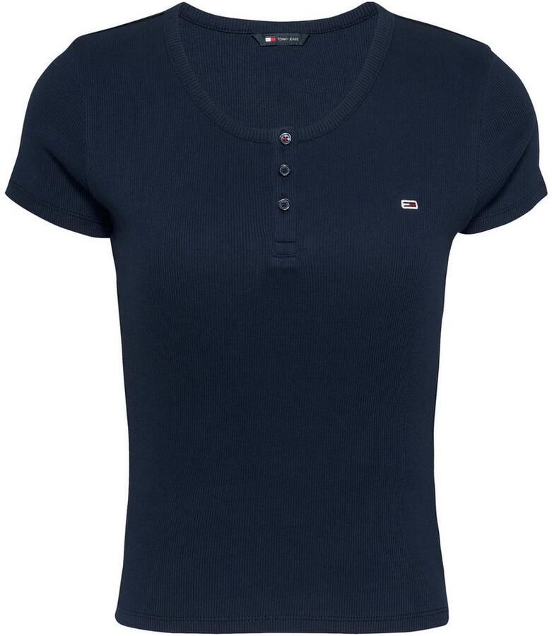 TOMMY JEANS T-shirt TJW SLIM BUTTON RIB C-NECK SS