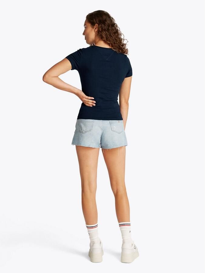TOMMY JEANS Dames Tops & T-shirts Tjw Slim Essential Logo 2 Tee Donkerblauw - Foto 9