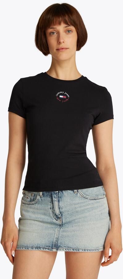 TOMMY JEANS Dames Tops & T-shirts Tjw Slim Essential Logo 2 Tee Zwart - Foto 9
