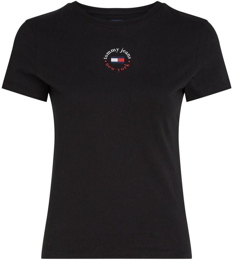 TOMMY JEANS Dames Tops & T-shirts Tjw Slim Essential Logo 2 Tee Zwart - Foto 5