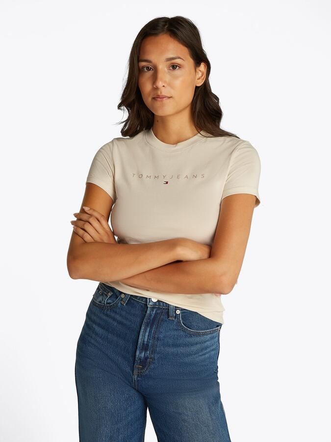 Tommy Jeans Versleten high-waisted denim shorts Beige Dames - Foto 6