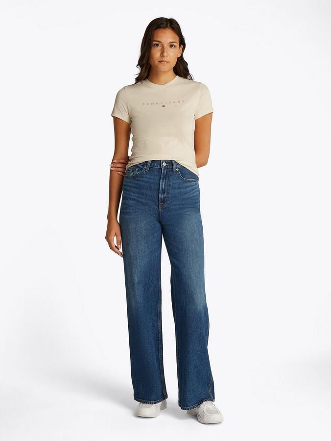 Tommy Jeans Versleten high-waisted denim shorts Beige Dames - Foto 4
