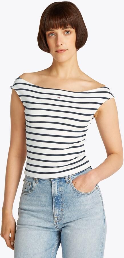 Tommy Hilfiger Overhemd Bretonse gestreepte boothals WW0WW28660 - Foto 8