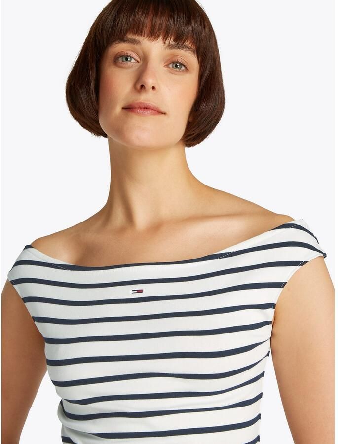 Tommy Hilfiger Overhemd Bretonse gestreepte boothals WW0WW28660 - Foto 3