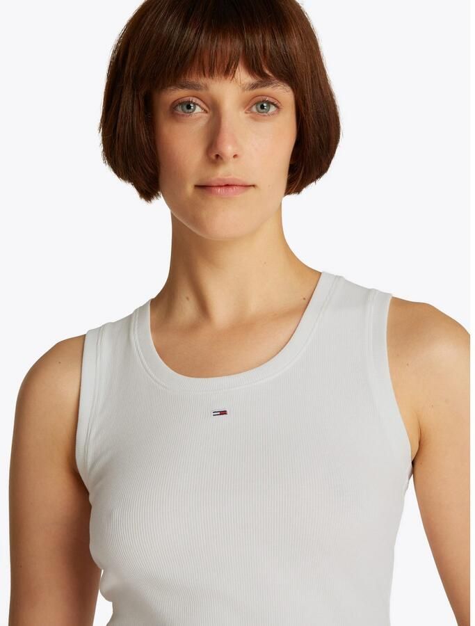 Tommy Hilfiger Essential Ribbed Flag Embroidery Slim Tanktop Dames - Foto 6