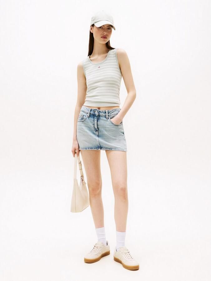 Tommy Hilfiger Essential Ribbed Flag Embroidery Slim Tanktop Dames