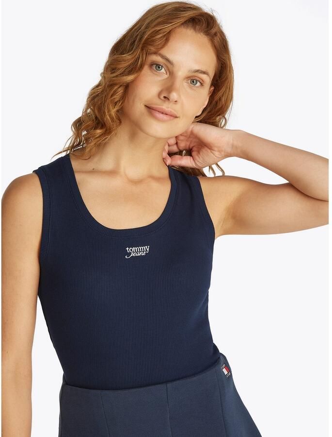 TOMMY JEANS Tanktop TJW SLIM SCRIPT RIB TANK TOP