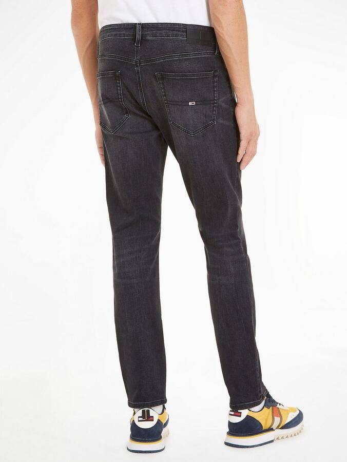 Tommy Hilfiger Zwarte Slim Scanton Jeans met Gewassen Uitstraling Black Heren - Foto 10