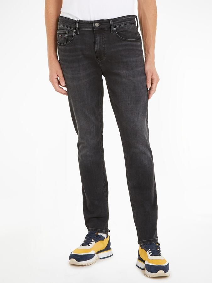 Tommy Hilfiger Zwarte Slim Scanton Jeans met Gewassen Uitstraling Black Heren - Foto 3