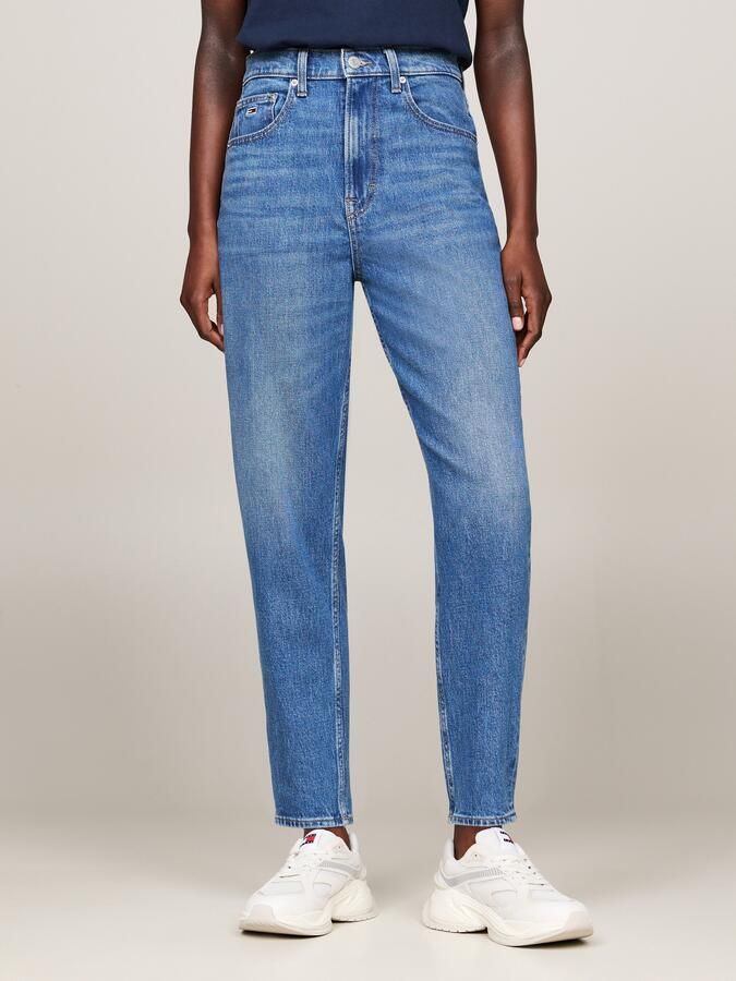 TOMMY JEANS Tapered jeans High waist Mom-Jeans Tapered In 5-pocket-stijl en licht uitgewassen - Foto 18