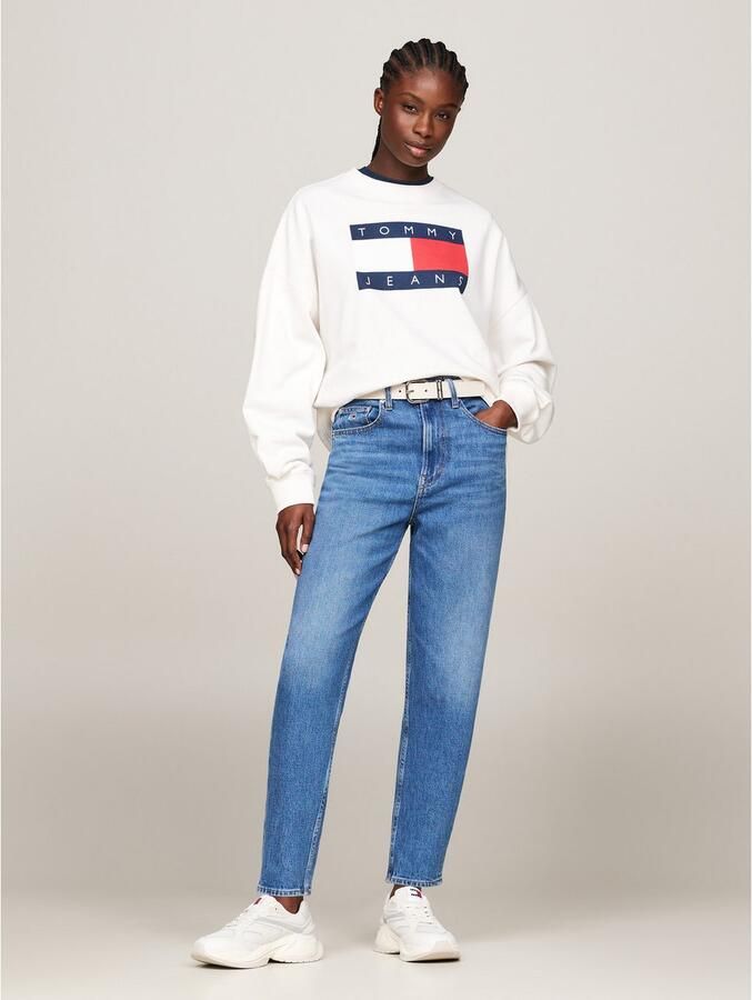 TOMMY JEANS Tapered jeans High waist Mom-Jeans Tapered In 5-pocket-stijl en licht uitgewassen - Foto 7