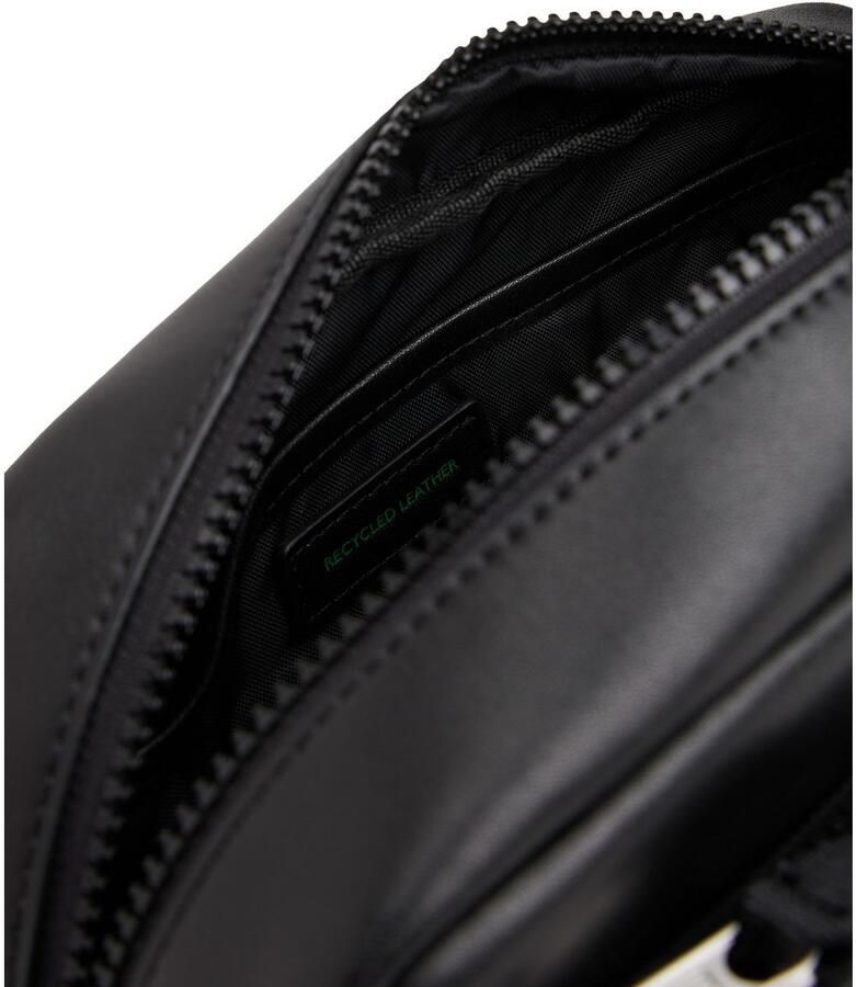 TOMMY JEANS Toilettas TJM LINEAR LEATHER WASHBAG reis unisex-minitas met logo-opschrift