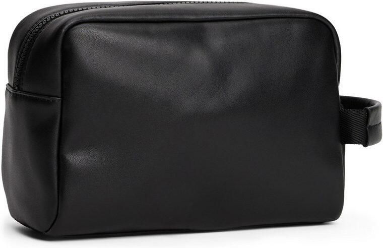 TOMMY JEANS Toilettas TJM LINEAR LEATHER WASHBAG reis unisex-minitas met logo-opschrift - Foto 3