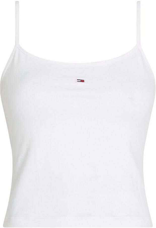 TOMMY JEANS Top met spaghettibandjes Crop Essential Strap Tank Top kort met verstelbare spaghettibandjes merklogo - Foto 4
