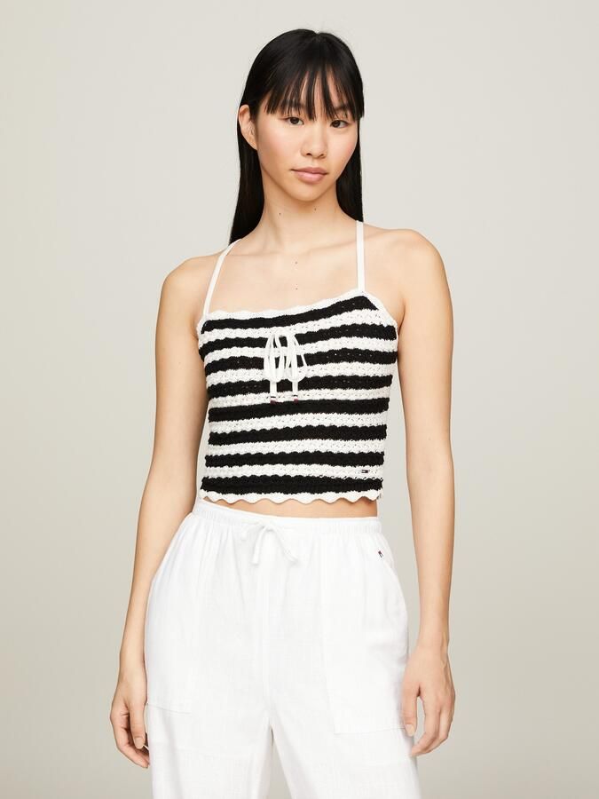 TOMMY JEANS Top met spaghettibandjes TJW CROCHET STRIPE TOP - Foto 12