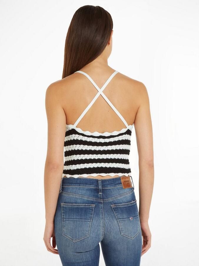 TOMMY JEANS Top met spaghettibandjes TJW CROCHET STRIPE TOP - Foto 6