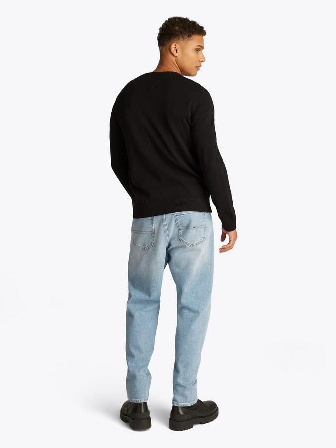 Tommy Hilfiger Zwarte katoenen trui met applicatielogo Black Heren - Foto 11