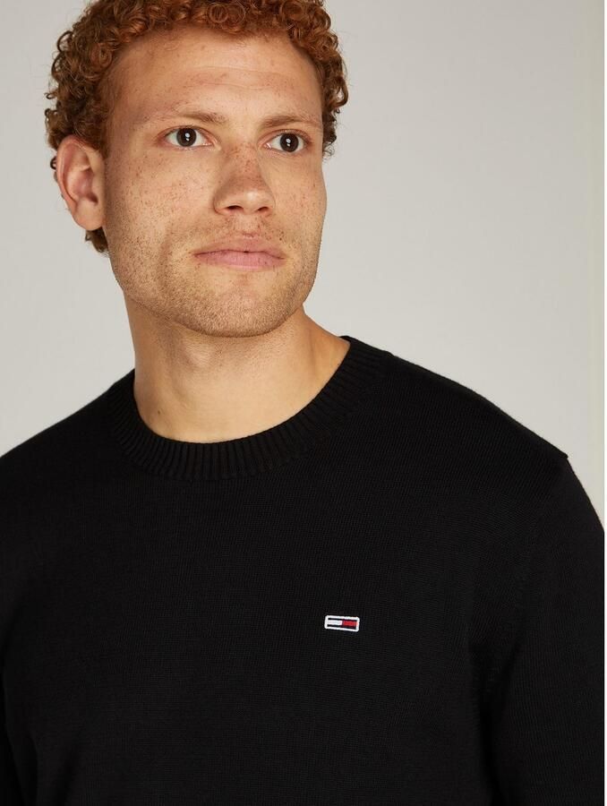 Tommy Hilfiger Zwarte katoenen trui met applicatielogo Black Heren - Foto 6