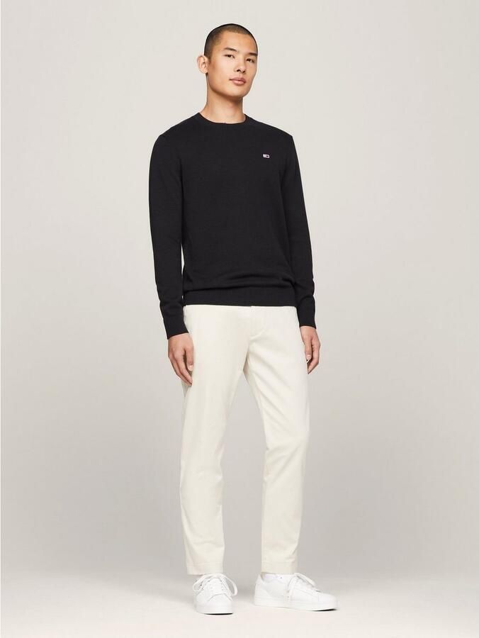 Tommy Hilfiger Zwarte katoenen trui met applicatielogo Black Heren - Foto 13