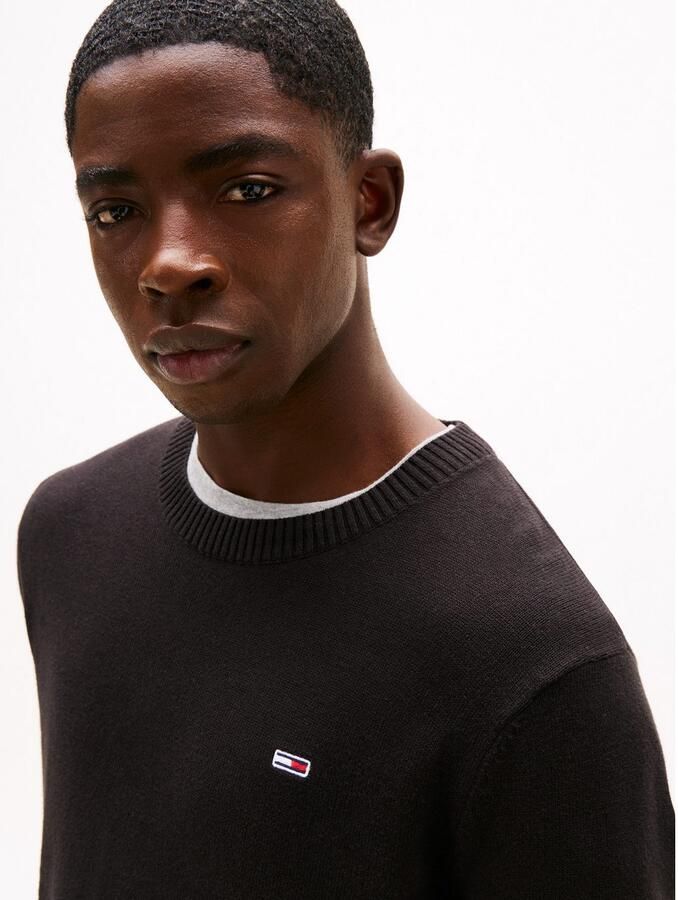 Tommy Hilfiger Zwarte katoenen trui met applicatielogo Black Heren - Foto 7