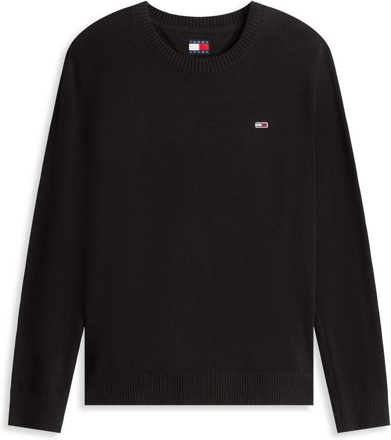 Tommy Hilfiger Zwarte katoenen trui met applicatielogo Black Heren