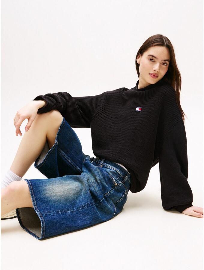 TOMMY JEANS Trui met staande kraag TJW MOCKNECK BADGE SWEATER - Foto 2